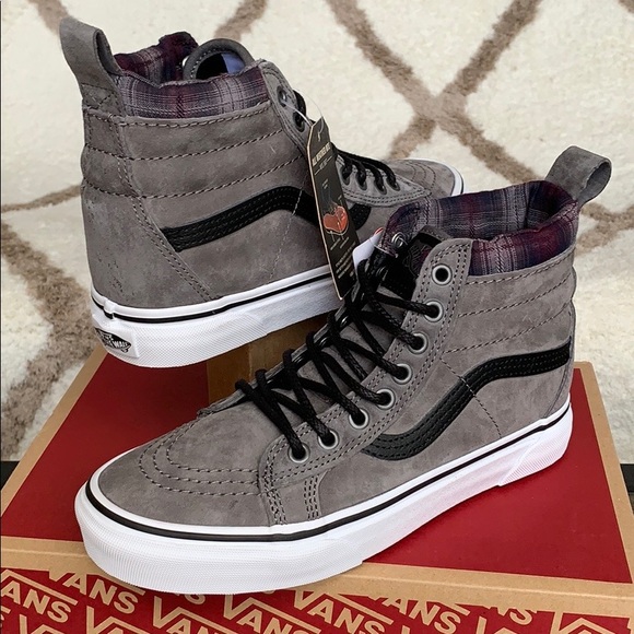 • VANS SK8-Hi Mte Pewter/Plaid/True White WMNS - Picture 5 of 16